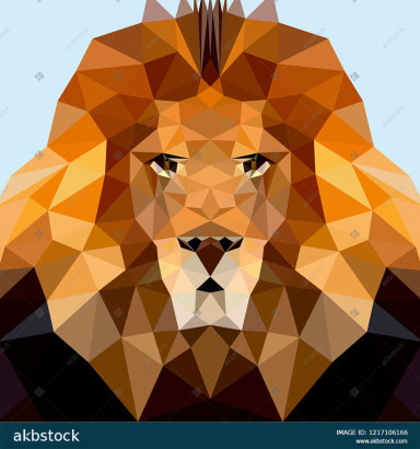 Low Poly Lion face