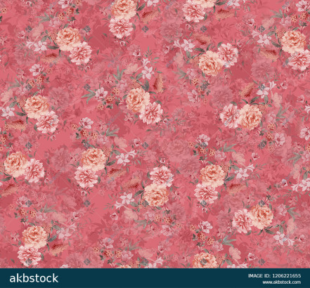 Seamless Floral flower for digital print