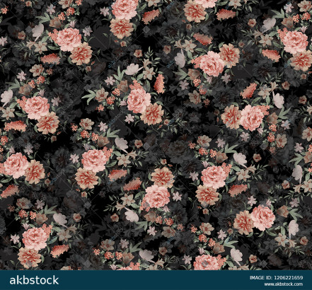 Seamless Floral flower for digital print