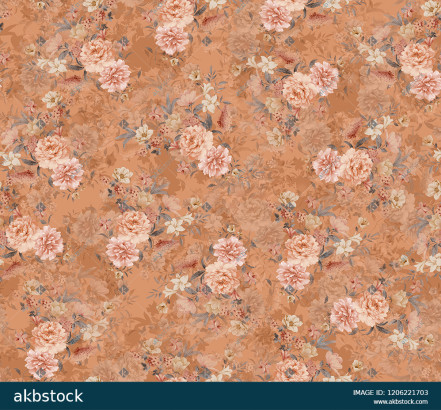 Seamless Floral flower for digital print