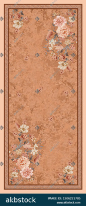 Floral flower Dupatta for digital print