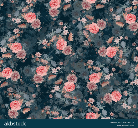 Seamless Floral flower for digital print