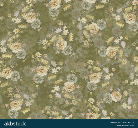 Seamless Floral flower for digital print