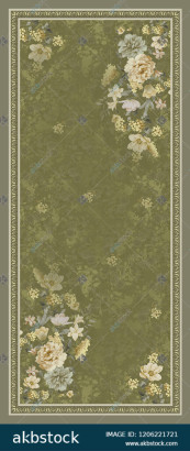 Floral flower Dupatta for digital print