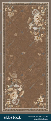 Floral flower Dupatta for digital print