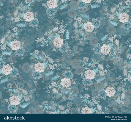 Seamless Floral flower for digital print