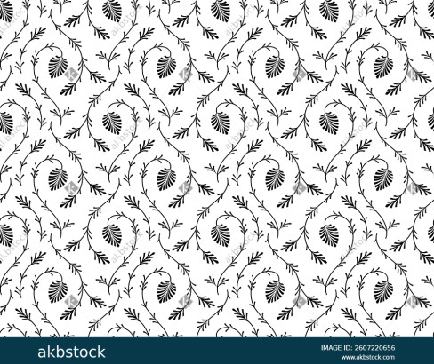 Block print vector fabric pattern