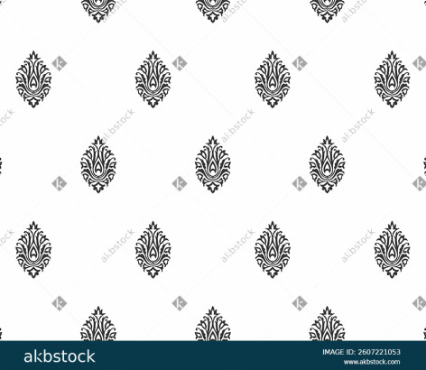 Block print vector fabric pattern