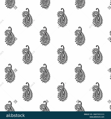 Block print vector fabric pattern