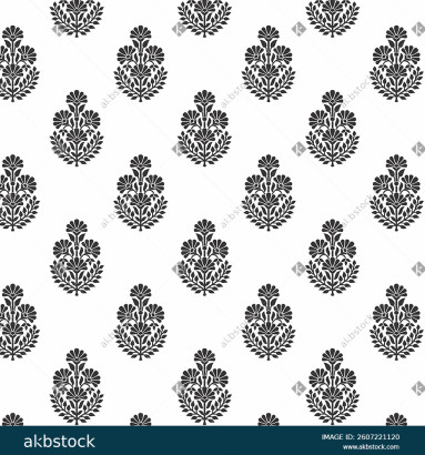 Block print vector fabric pattern