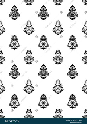 Block print vector fabric pattern