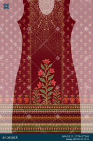 Gulnaar Heritage Kurti Panel Design