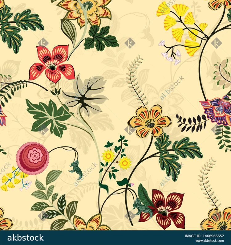 Seamless Floral flower for digital print