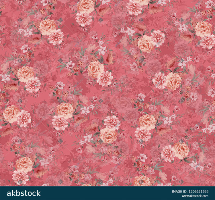 Seamless Floral flower for digital print