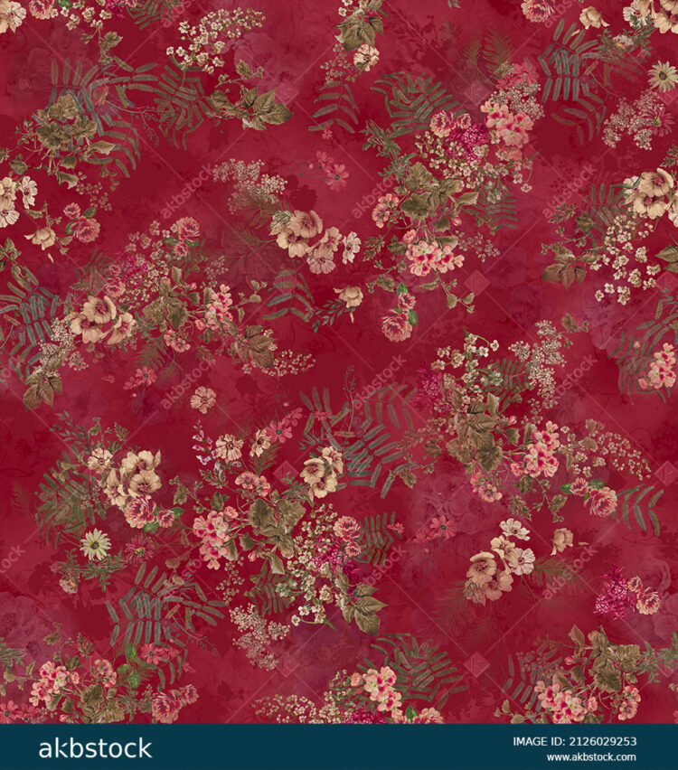 Seamless Floral flower for digital print