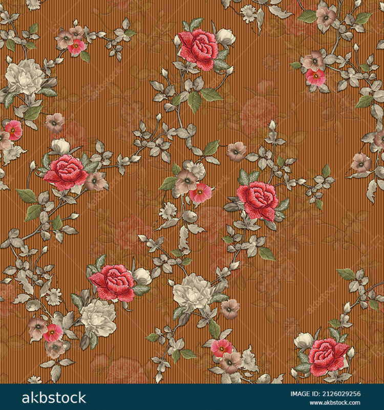 Seamless Floral flower for digital print