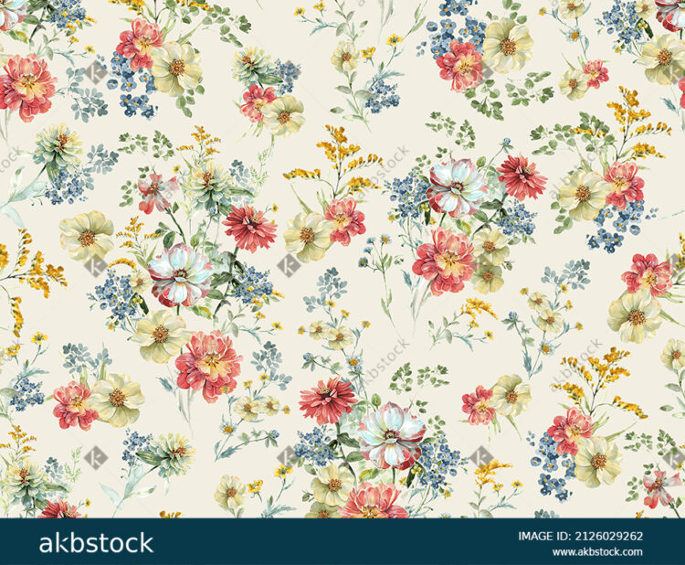 Seamless Floral flower for digital print