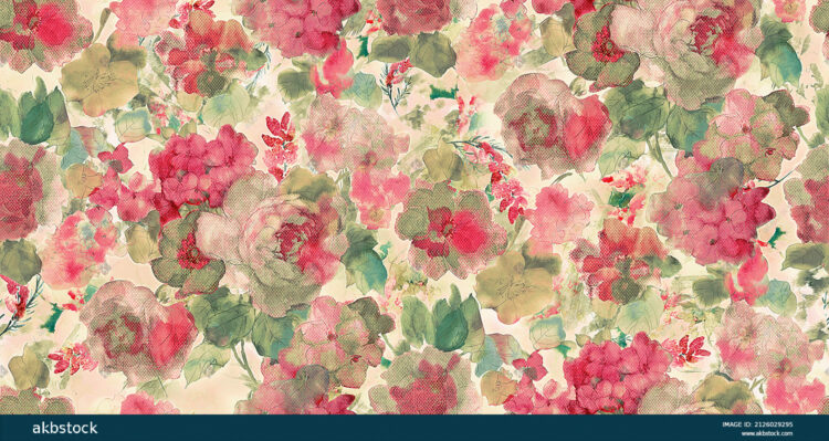 Seamless Floral flower for digital print