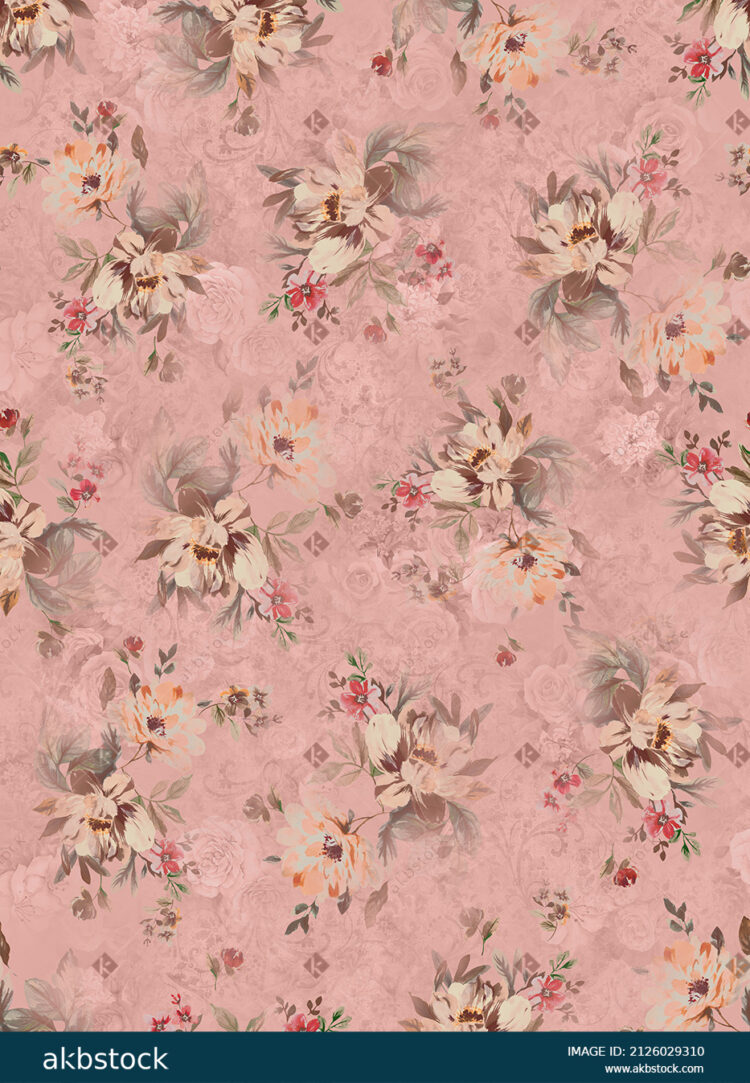 Seamless Floral flower for digital print