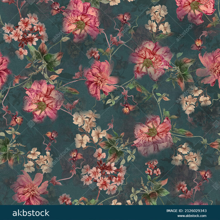 Seamless Floral flower for digital print