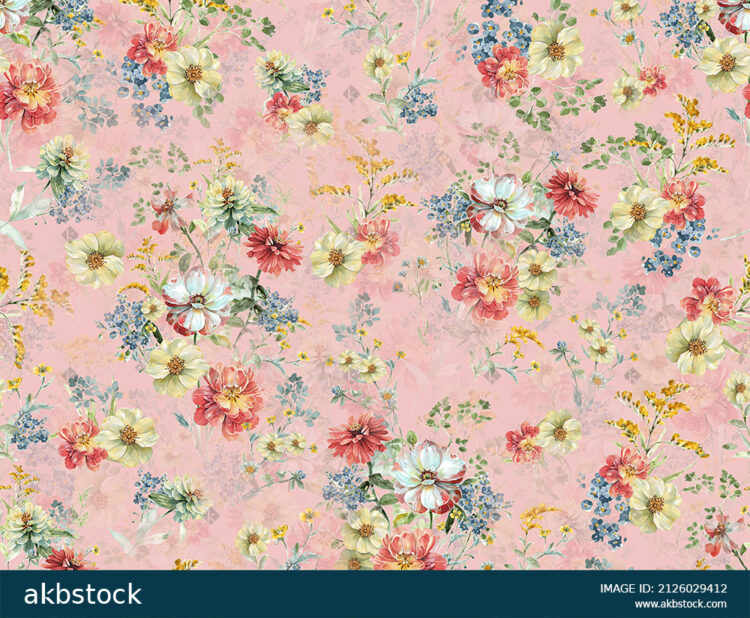 Seamless Floral flower for digital print