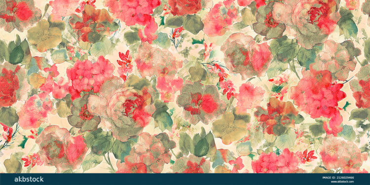 Seamless Floral flower for digital print