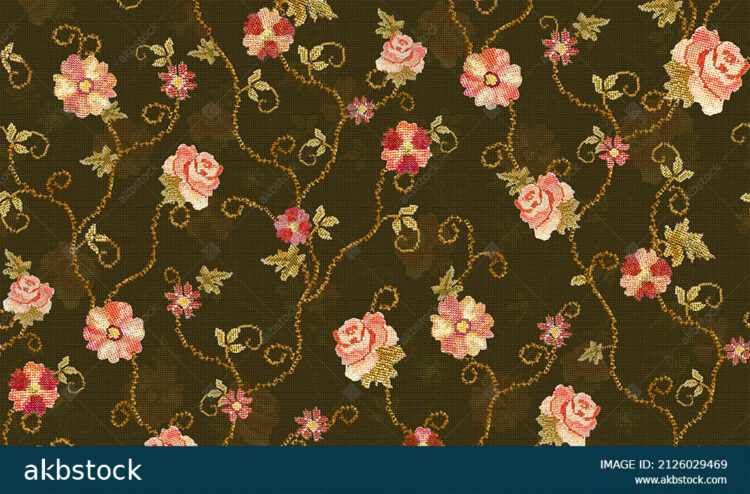 Seamless Floral flower for digital print