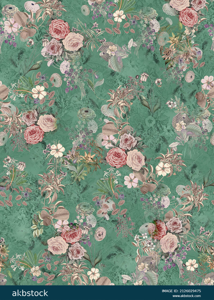 Seamless Floral flower for digital print