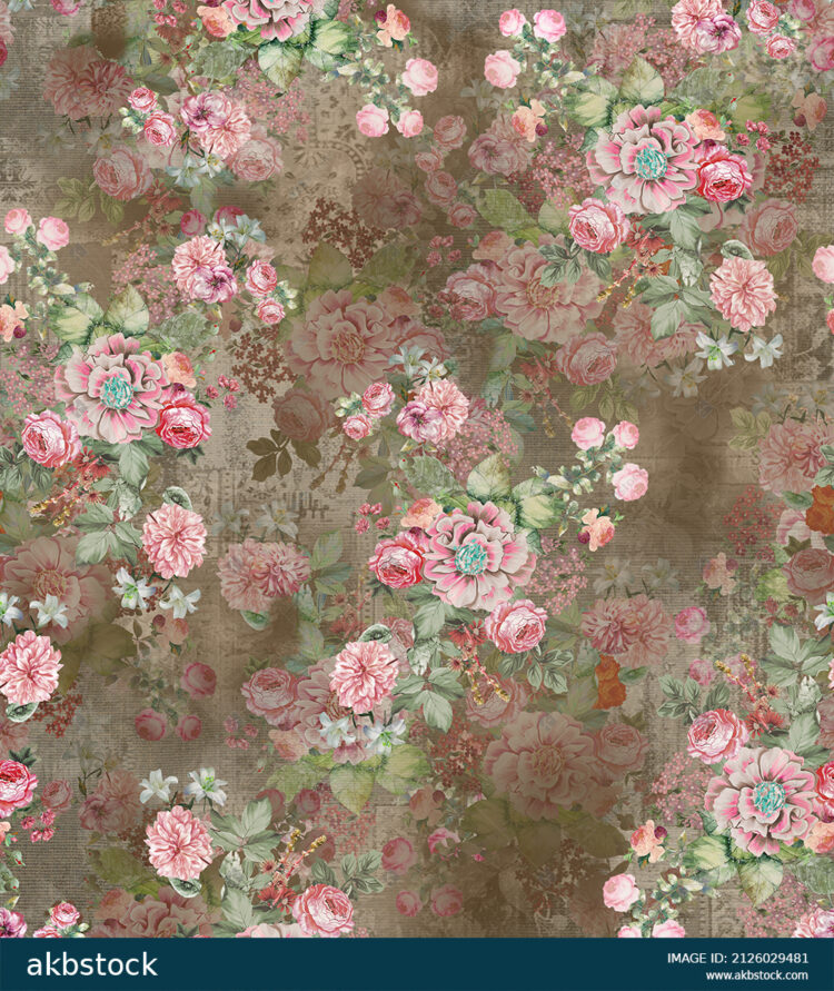 Seamless Floral flower for digital print