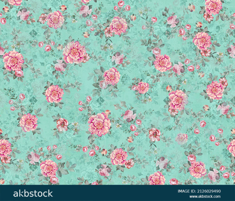 Seamless Floral flower for digital print