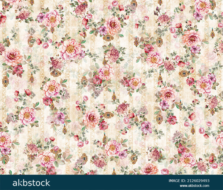 Seamless Floral flower for digital print