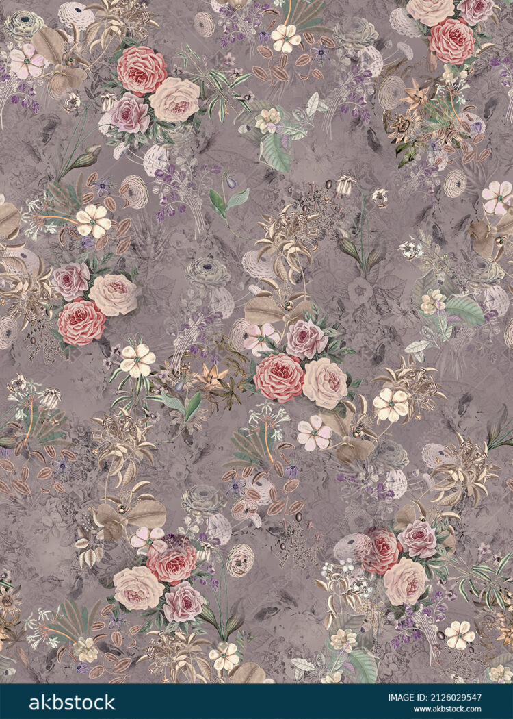 Seamless Floral flower for digital print