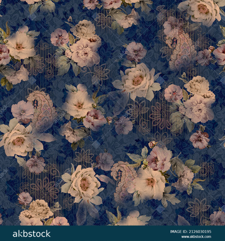 Seamless Floral flower for digital print