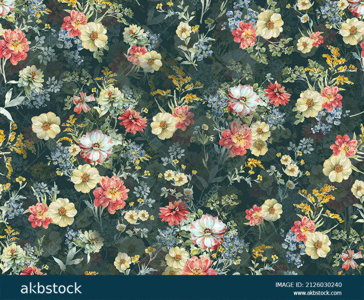 Seamless Floral flower for digital print
