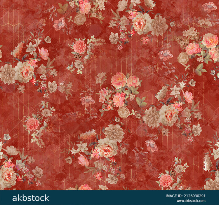 Seamless Floral flower for digital print