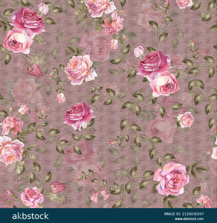Seamless Floral flower for digital print