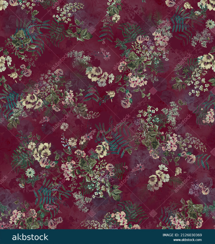 Seamless Floral flower for digital print