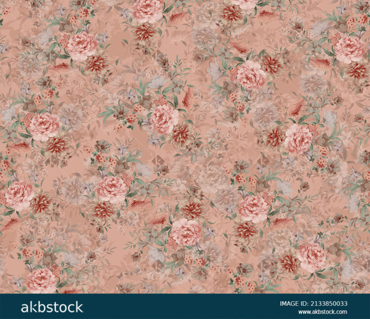 Seamless Floral flower for digital print