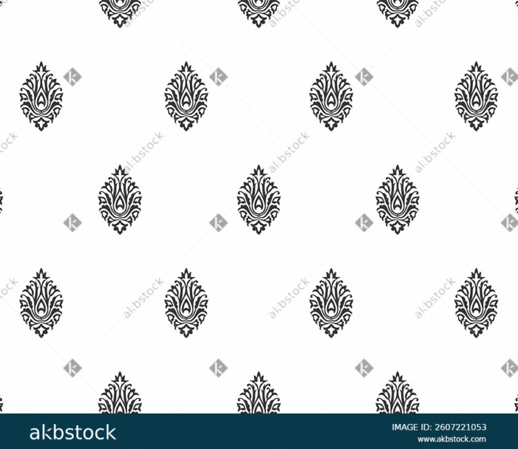 Block print vector fabric pattern