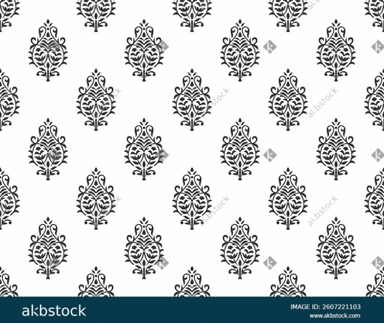 Block print vector fabric pattern