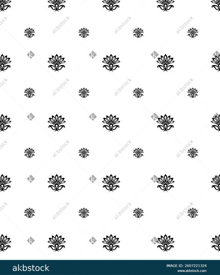Block print vector fabric pattern