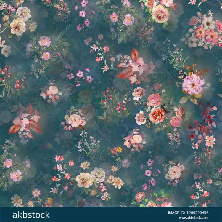 Seamless Floral flower for digital print