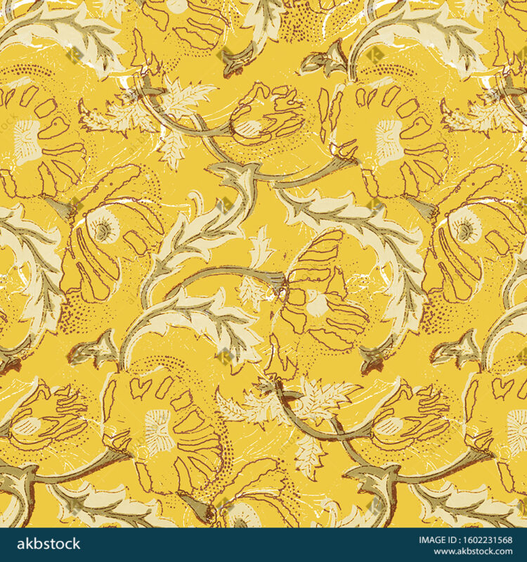 Seamless Floral block print