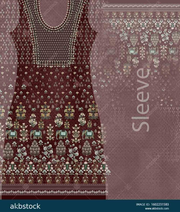 Kurti Fron & Back With Sleeve