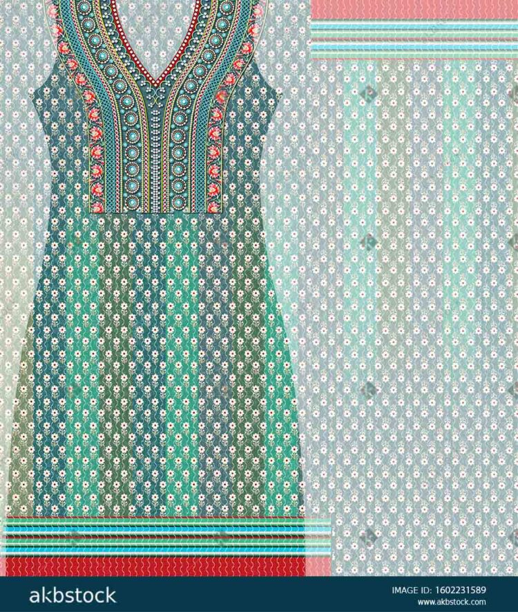 Kurti Fron & Back With Sleeve