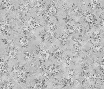 Grey Monochrome Floral Seamless Pattern with Vintage Garden Blooms and Soft Textured Background