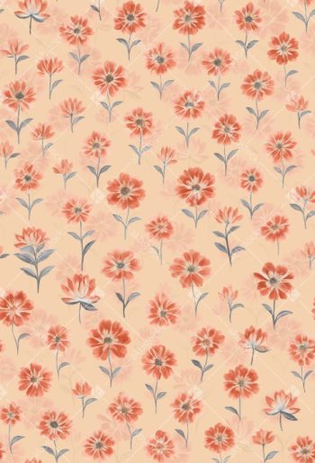 Soft Watercolor Floral Seamless Pattern in Coordinated Multi Colorways