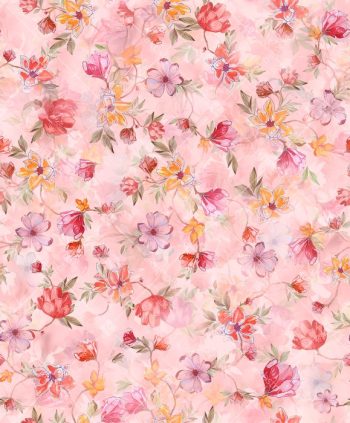 Romantic Watercolor Floral Seamless Pattern in Elegant Multi Colorways