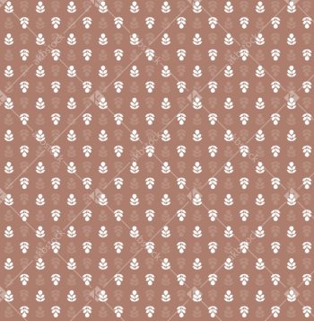 Minimal Leaf Buti Seamless Pattern in Warm Taupe and White