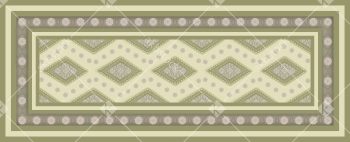 Minimal Geometric Border Dupatta Design in Soft Sage and Cream